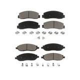 Front Rear Ceramic Brake Pads Kit For 2005-2007 Ford F-250 Super Duty F-350 KCX-100099