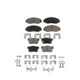 Front Rear Ceramic Brake Pads Kit For Honda Accord Acura CSX KCX-100104