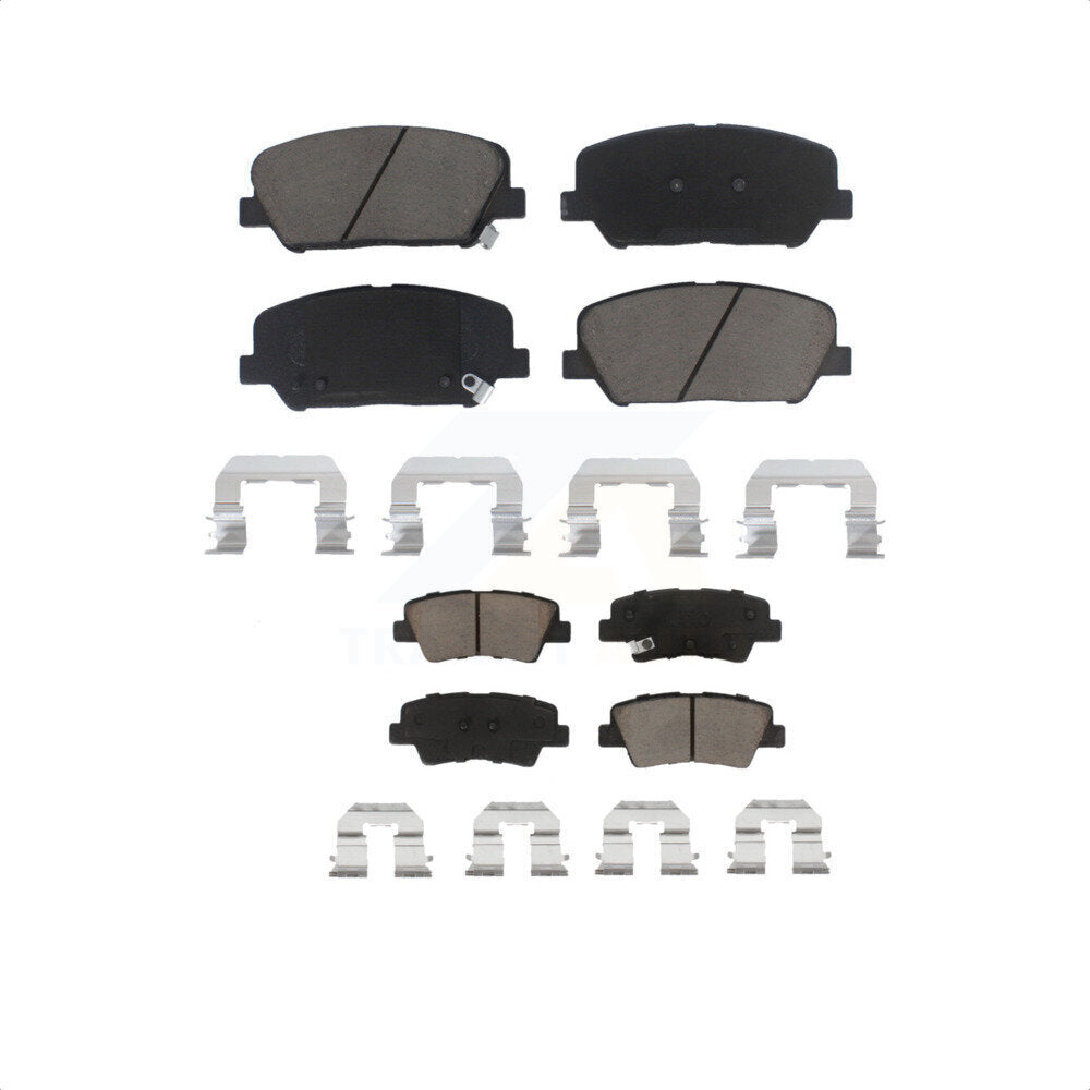 Front Rear Ceramic Brake Pads Kit For Kia Optima Hyundai Veloster Forte Koup KCX-100118