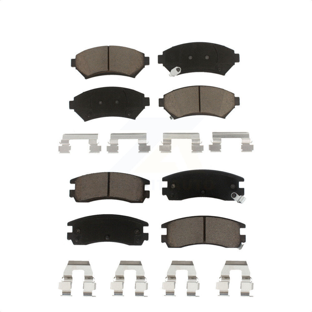 Front Rear Ceramic Brake Pads Kit For Buick Chevrolet Impala LeSabre Century Pontiac Cadillac DeVille Grand Prix Venture Monte Carlo Park Avenue Regal Bonneville Oldsmobile Montana Intrigue KCX-100124