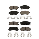 Front Rear Ceramic Brake Pads Kit For Buick Chevrolet Impala LeSabre Century Pontiac Cadillac DeVille Grand Prix Venture Monte Carlo Park Avenue Regal Bonneville Oldsmobile Montana Intrigue KCX-100124