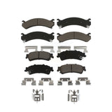 Front Rear Ceramic Brake Pads Kit For Cadillac DeVille DTS Chevrolet Silverado 3500 GMC Sierra KCX-100126