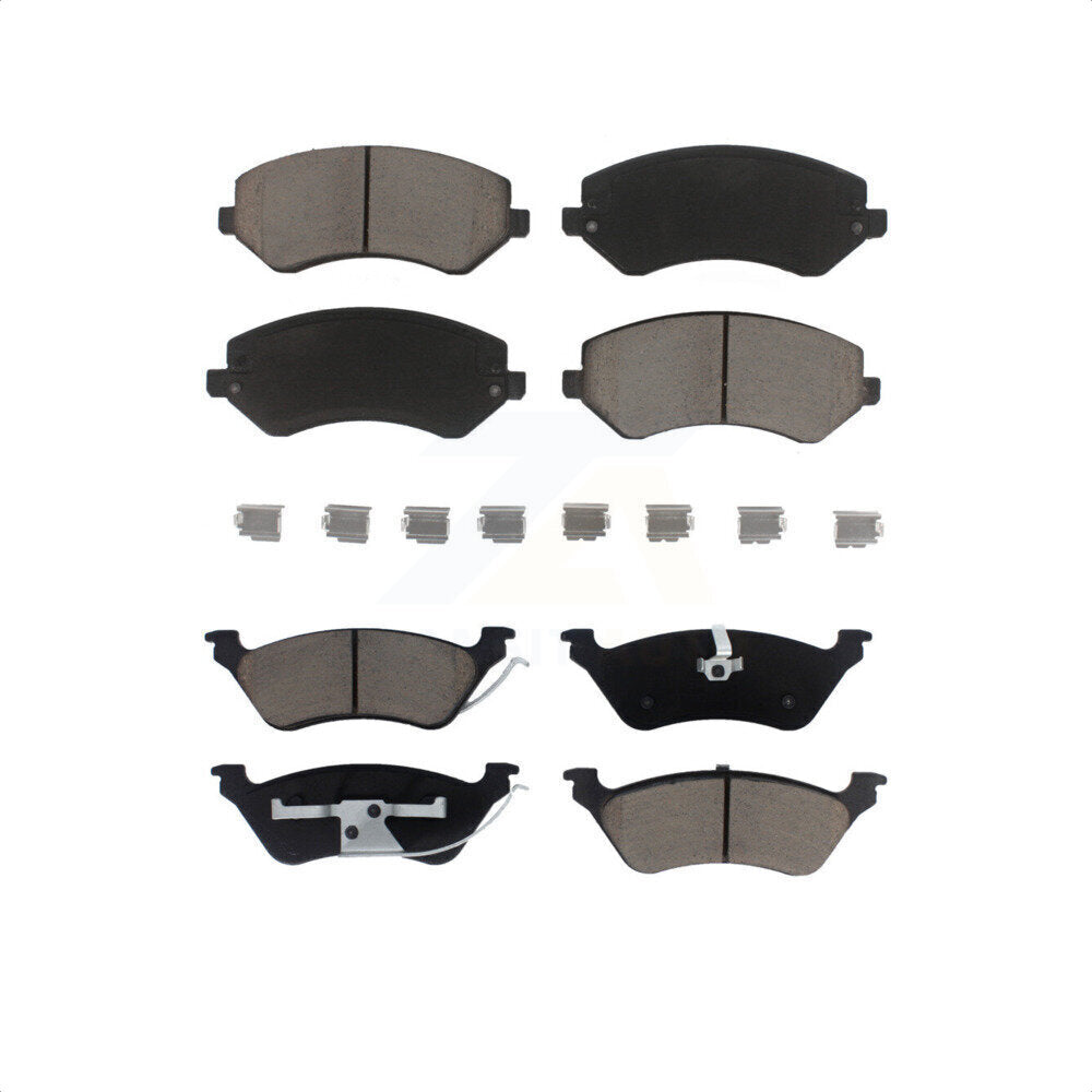 Front Rear Ceramic Brake Pads Kit For Dodge Grand Caravan Chrysler Town & Country Voyager KCX-100181