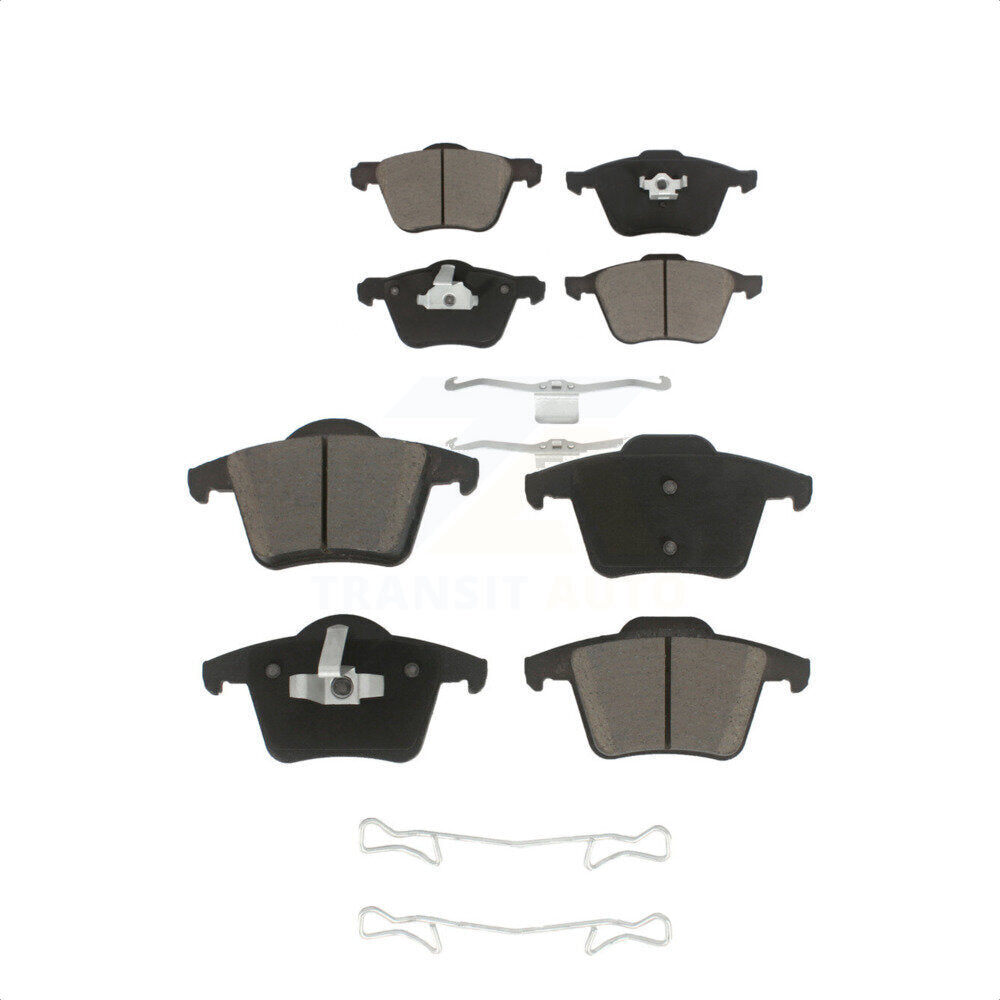 Front Rear Ceramic Brake Pads Kit For 2003-2014 Volvo XC90 With 316mm Diameter Rotor KCX-100213