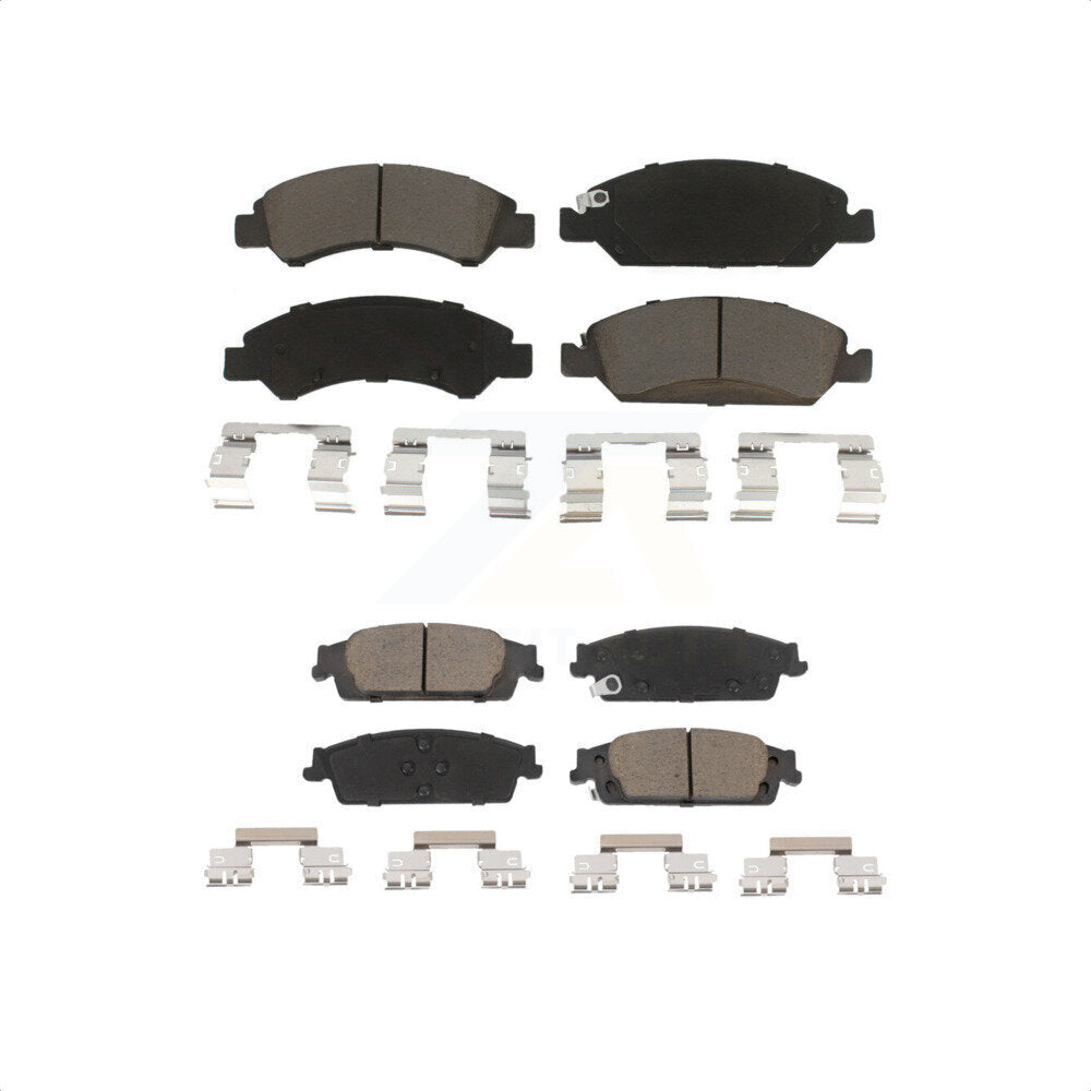 Front Rear Ceramic Brake Pads Kit For Chevrolet Silverado 1500 GMC Sierra Tahoe Suburban Yukon Cadillac XL Escalade ESV LD Limited KCX-100219