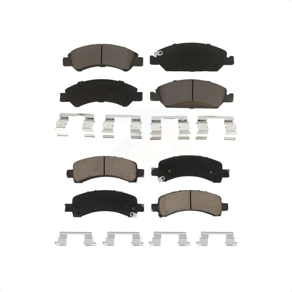 Front Rear Ceramic Brake Pads Kit For 2009-2014 Chevrolet Express 1500 GMC Savana KCX-100224