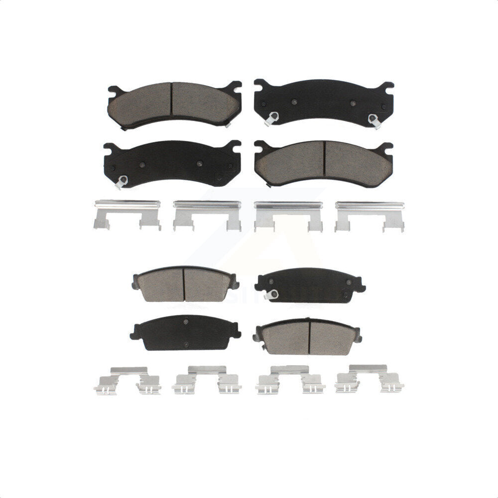 Front Rear Ceramic Brake Pads Kit For 2007 Chevrolet Silverado 1500 Disc rear brakes KCX-100225
