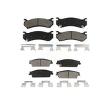 Front Rear Ceramic Brake Pads Kit For 2007 Chevrolet Silverado 1500 Disc rear brakes KCX-100225
