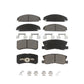 Front Rear Ceramic Brake Pads Kit For 2008-2009 Dodge Caliber SRT-4 KCX-100226