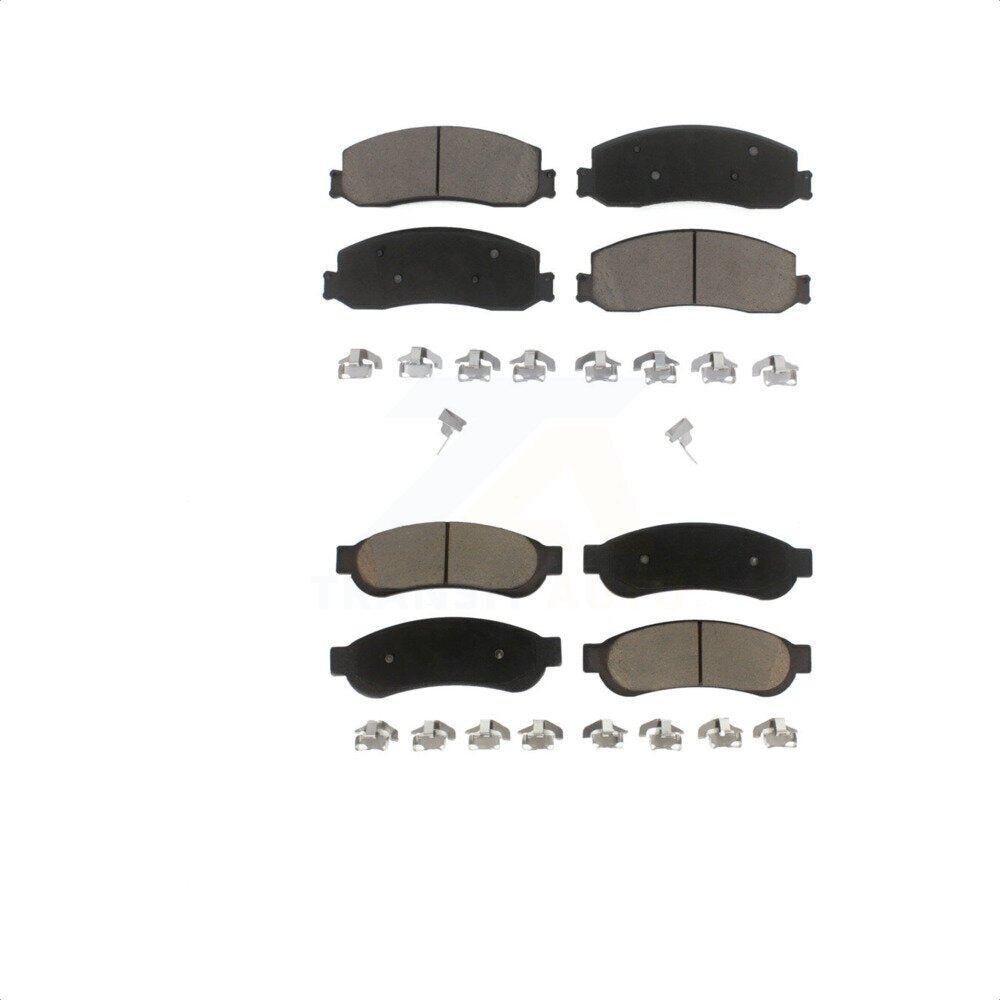 Front Rear Ceramic Brake Pads Kit For Ford F-250 Super Duty F-350 KCX-100229