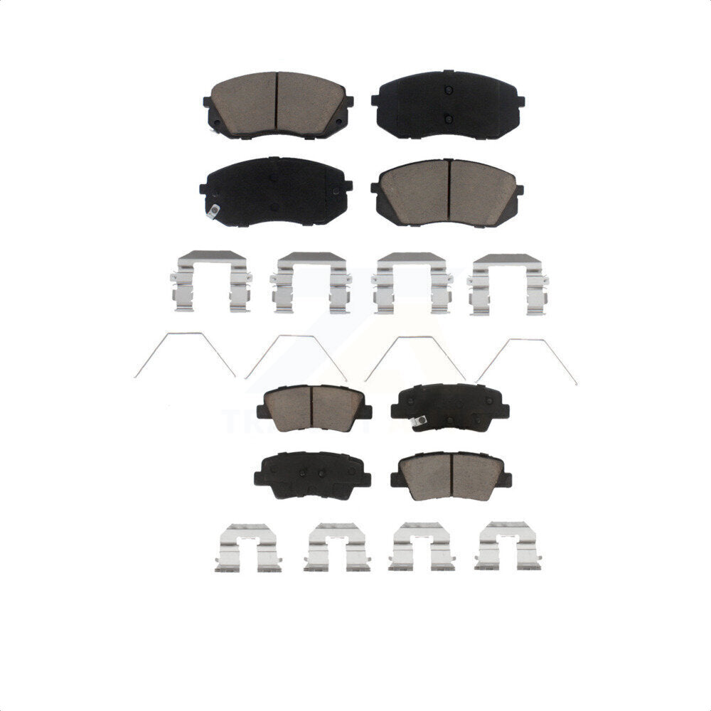 Front Rear Ceramic Brake Pads Kit For 2016 Hyundai Sonata GAS engine With Power Operated Parking KCX-100249