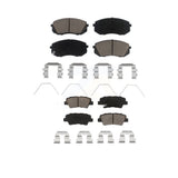 Front Rear Ceramic Brake Pads Kit For 2016 Hyundai Sonata GAS engine With Power Operated Parking KCX-100249