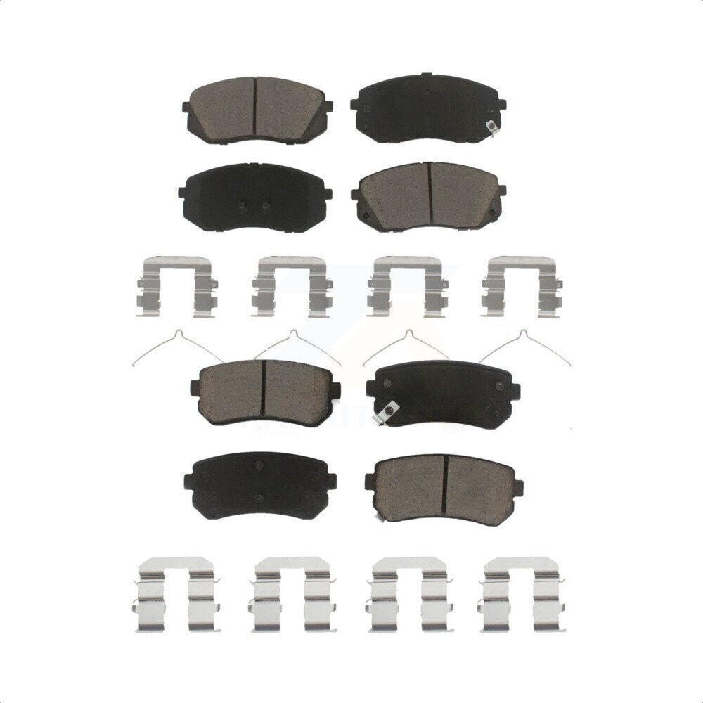 Front Rear Ceramic Brake Pads Kit For 2015-2016 Hyundai Sonata GAS engine With Manual Parking KCX-100250