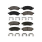 Front Rear Ceramic Brake Pads Kit For Chevrolet Trailblazer GMC Envoy EXT XL Buick Rainier Saab 9-7x Isuzu Ascender SSR KCX-100251