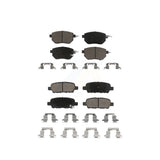 Front Rear Ceramic Brake Pads Kit For Nissan Murano Altima Maxima INFINITI FX35 FX45 KCX-100254