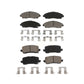 Front Rear Ceramic Brake Pads Kit For 2017-2020 Acura MDX KCX-100298