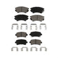 Front Rear Ceramic Brake Pads Kit For 2011 Saab 9-5 With 321mm Diameter Rotor KCX-100301
