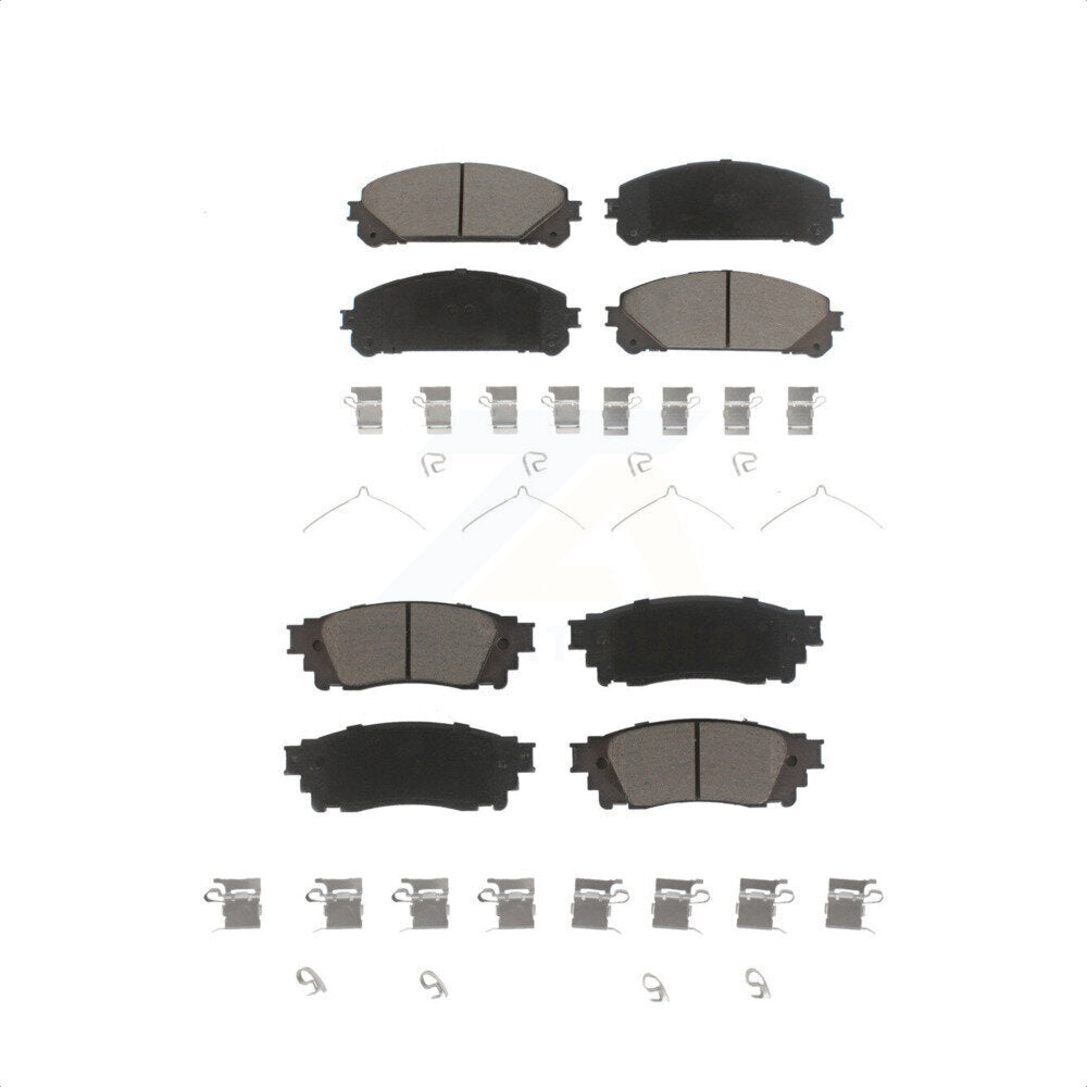 Front Rear Ceramic Brake Pads Kit For Lexus NX200t NX300 Toyota Camry NX300h Avalon KCX-100329