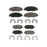 Front Rear Ceramic Brake Pads Kit For 2014 Cadillac CTS Luxury with Sedan 3.6L Without Heavy Duty Brakes KCX-100340