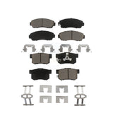 Front Rear Ceramic Brake Pads Kit For Honda CR-V Accord Crosstour Acura RDX KCX-100344