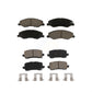 Front Rear Ceramic Brake Pads Kit For 2018-2023 Honda Odyssey KCX-100351