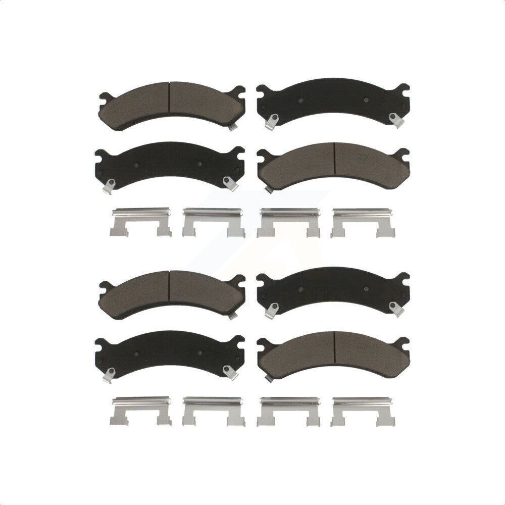 Front Rear Ceramic Brake Pads Kit For Chevrolet Silverado 3500 HD GMC Sierra Classic KCX-100354