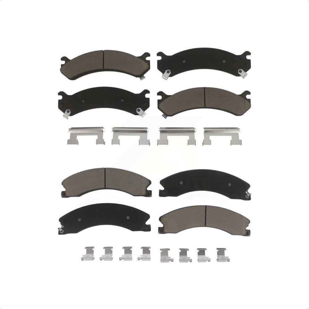 Front Rear Ceramic Brake Pads Kit For Chevrolet Express 3500 GMC Savana 4500 KCX-100355