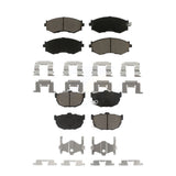 Front Rear Ceramic Brake Pads Kit For 1990-1992 Nissan Stanza Disc rear brakes KCX-100358