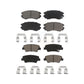 Front Rear Ceramic Brake Pads Kit For Kia Hyundai Soul Sonata Elantra Amanti Azera KCX-100364
