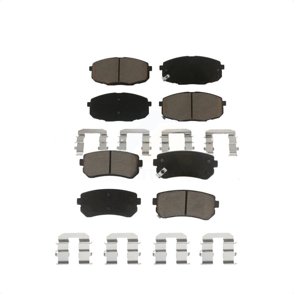 Front Rear Ceramic Brake Pads Kit For Hyundai Elantra Kia Forte Koup Forte5 KCX-100365