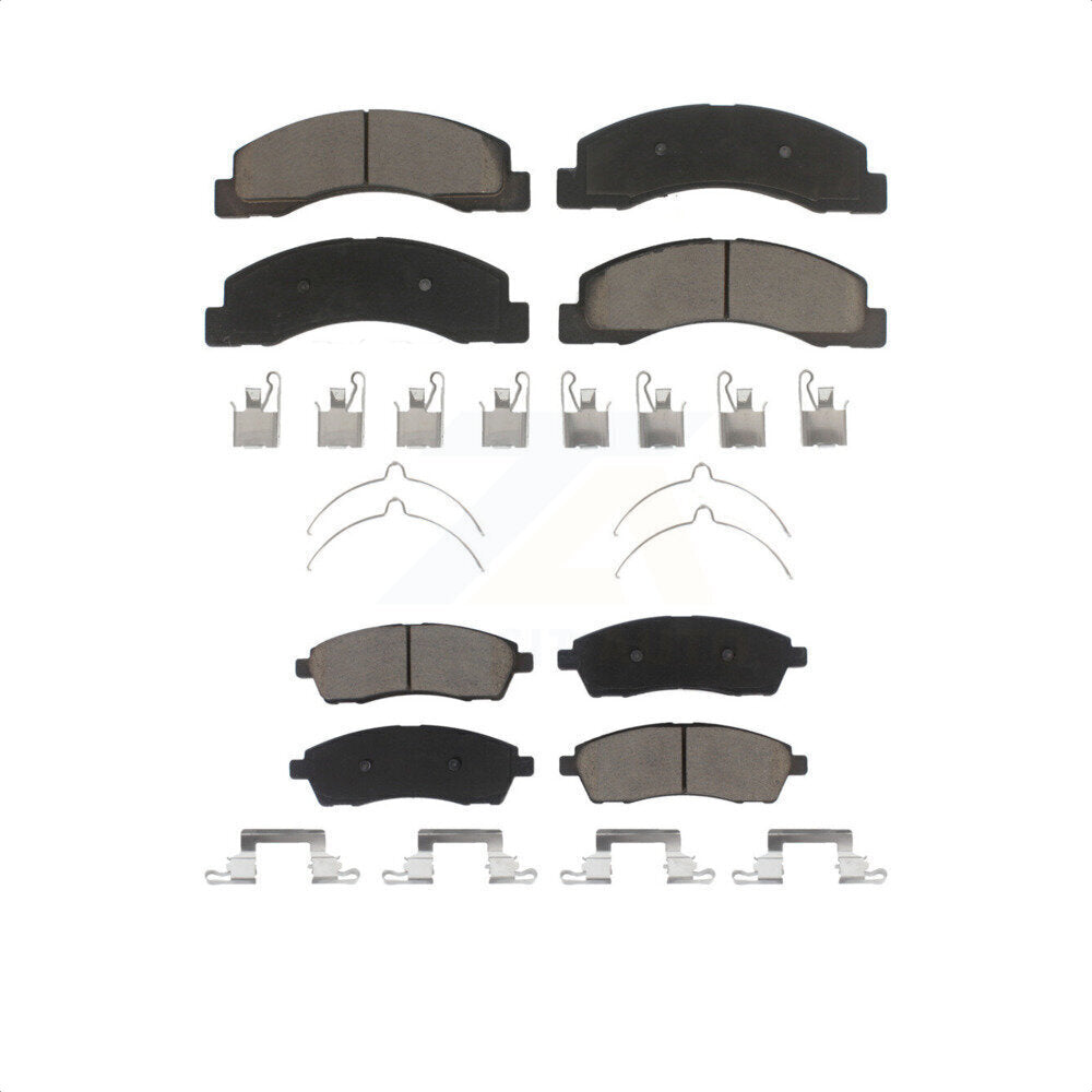 Front Rear Ceramic Brake Pads Kit For Ford F-250 Super Duty F-350 Excursion KCX-100376