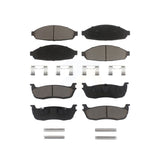 Front Rear Ceramic Brake Pads Kit For 2003-2010 Lincoln Town Car Limousine KCX-100404
