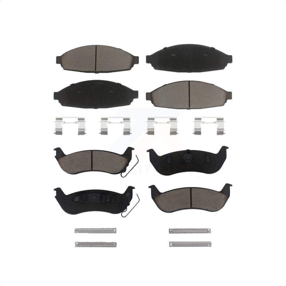 Front Rear Ceramic Brake Pads Kit For Ford Crown Victoria Mercury Grand Marquis Lincoln Town Car Marauder KCX-100405