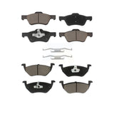 Front Rear Ceramic Brake Pads Kit For Ford Escape Mercury Mariner Mazda Tribute KCX-100406