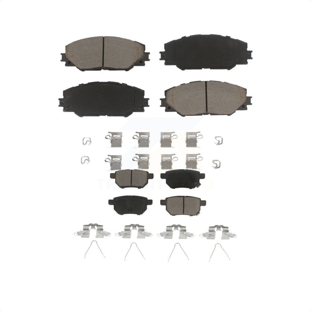 Front Rear Ceramic Brake Pads Kit For Scion Toyota tC Matrix Pontiac Vibe Corolla iM KCX-100431