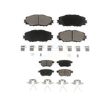 Front Rear Ceramic Brake Pads Kit For Toyota Corolla Scion xB Matrix Pontiac Vibe KCX-100432
