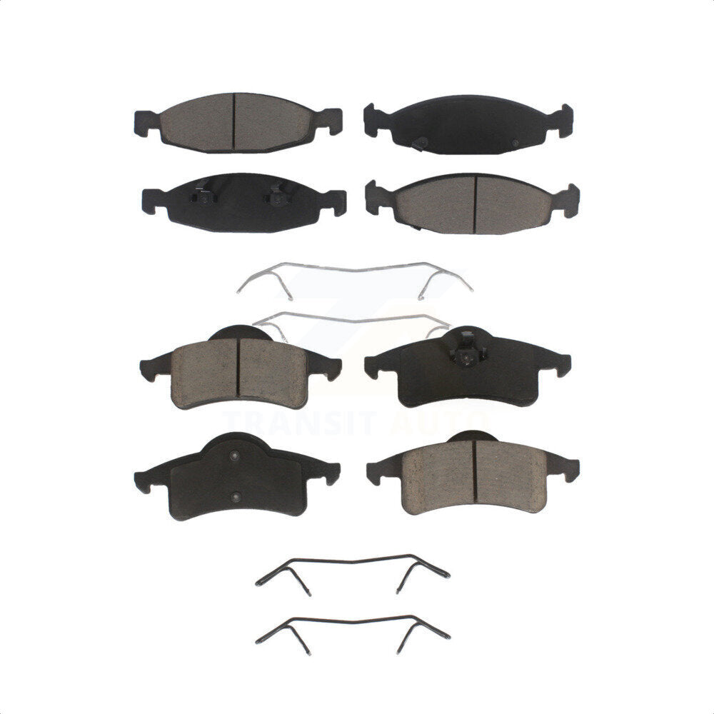 Front Rear Ceramic Brake Pads Kit For 1999-2002 Jeep Grand Cherokee With Teves & ATE Caliper KCX-100446
