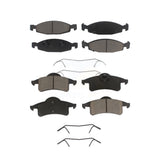 Front Rear Ceramic Brake Pads Kit For 1999-2002 Jeep Grand Cherokee With Teves & ATE Caliper KCX-100446