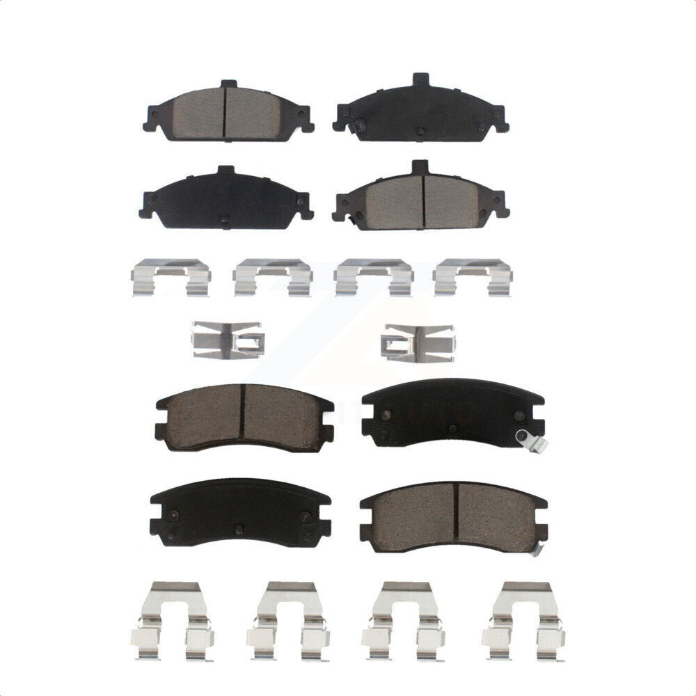 Front Rear Ceramic Brake Pads Kit For Pontiac Grand Am Oldsmobile Alero Cutlass KCX-100456