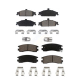 Front Rear Ceramic Brake Pads Kit For Pontiac Grand Am Oldsmobile Alero Cutlass KCX-100456