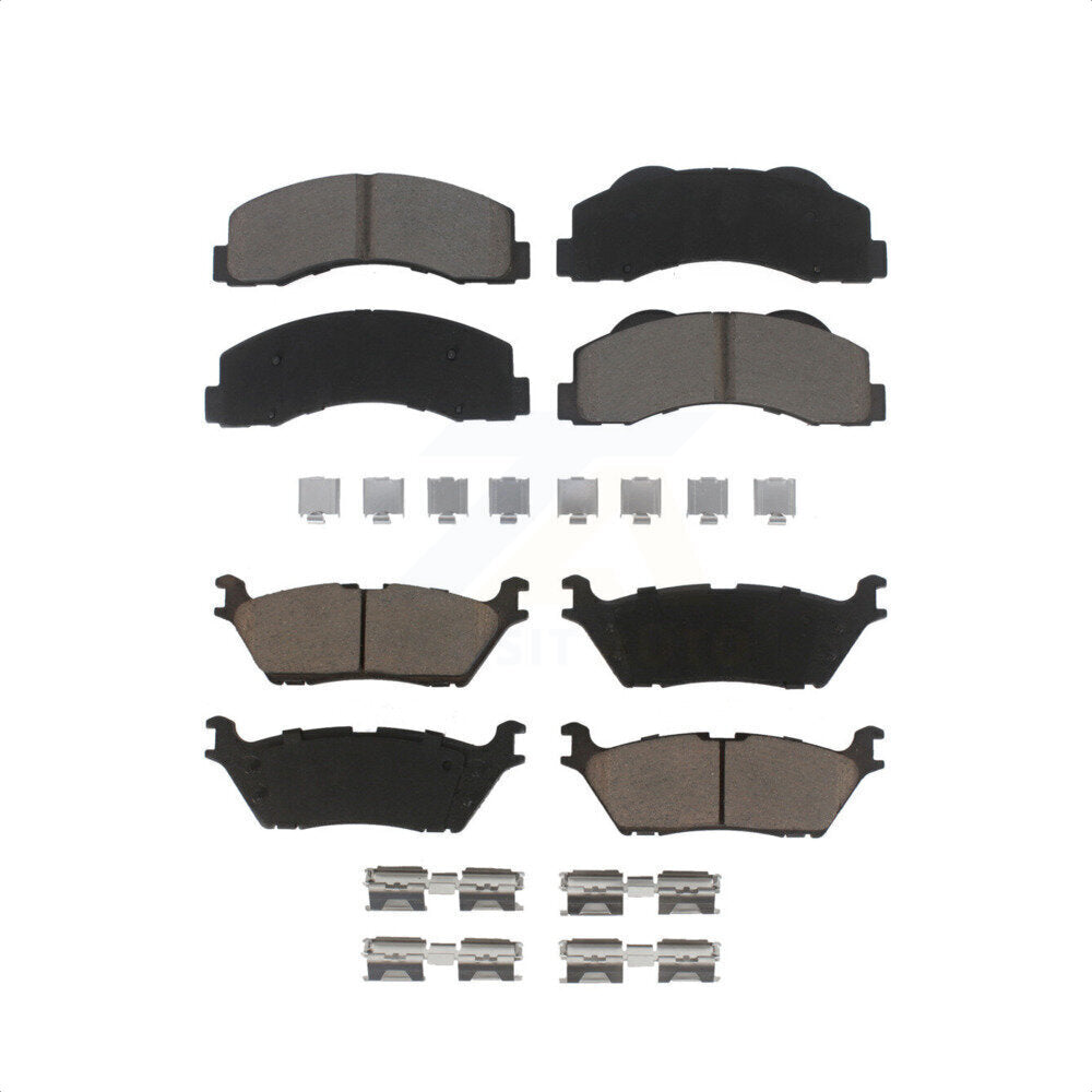 Front Rear Ceramic Brake Pads Kit For Ford F-150 Expedition Lincoln Navigator KCX-100458