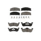 Front Rear Ceramic Brake Pads Kit For 2017-2019 Lincoln MKT With Vented Rotors KCX-100473