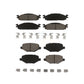 Front Rear Ceramic Brake Pads Kit For 2009-2010 Lincoln MKS KCX-100504