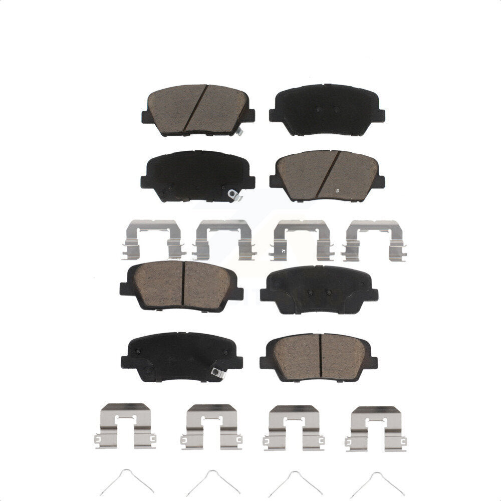 Front Rear Ceramic Brake Pads Kit For Kia Sorento Hyundai Santa Fe Sport KCX-100507
