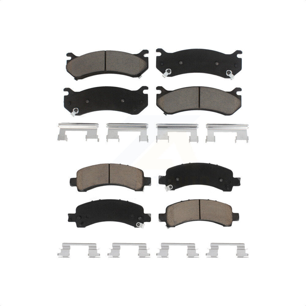 Front Rear Ceramic Brake Pads Kit For Chevrolet Tahoe GMC Suburban 1500 Avalanche Yukon XL Cadillac Escalade Express Savana KCX-100513