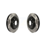 Front Coated Drilled Slotted Disc Brake Rotors Pair For Chevrolet Traverse GMC Acadia Buick Enclave Saturn Outlook Limited KD-100003