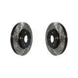 Front Coated Drilled Slotted Disc Brake Rotors Pair For Chevrolet Cruze Sonic Limited Volt Bolt EV EUV KD-100006