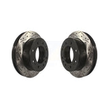 Front Coated Drilled Slotted Disc Brake Rotors Pair For Chevrolet Silverado 2500 HD GMC Sierra 1500 3500 Suburban KD-100007
