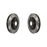 Front Coated Drilled Slotted Disc Brake Rotors Pair For Ford Mustang KD-100016