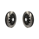 Front Coated Drilled Slotted Disc Brake Rotors Pair For Ford Explorer Taurus Flex Police Interceptor Utility Lincoln Sedan MKS MKT Special Service KD-100018